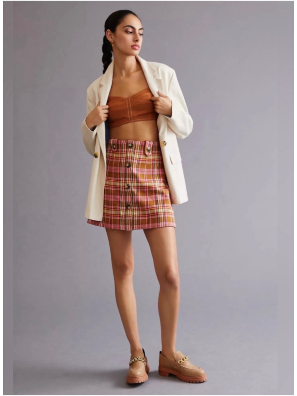 Maeve Anthropologie Plaid Mini Skirt